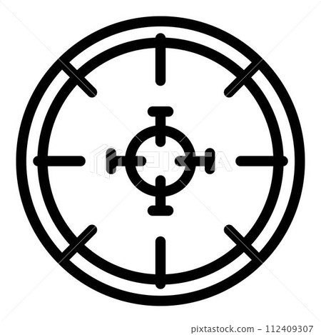 Focus icon. Outline focus vector icon for web design isolated on white background Focus icon. Outline focus vector icon for web design isolated on white background 112409307
