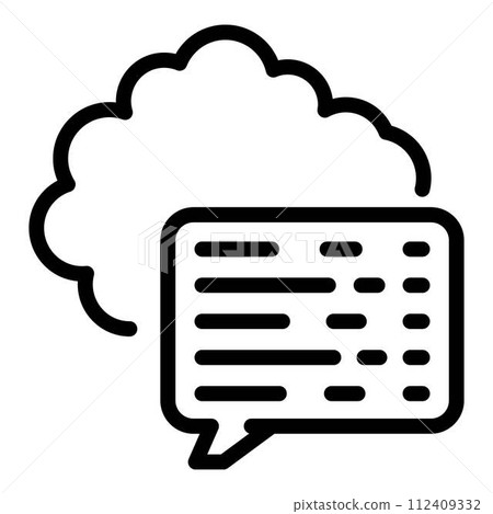 Main discussion icon. Outline main discussion vector icon for web design isolated on white background Main discussion icon. Outline main discussion vector icon for web design isolated on white background 112409332