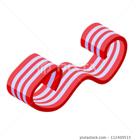 Raw bacon icon. Isometric of raw bacon vector icon for web design isolated on white background Raw bacon icon. Isometric of raw bacon vector icon for web design isolated on white background 112409515