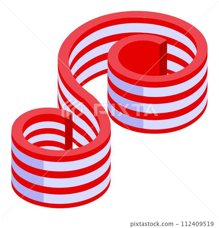 Fat bacon icon. Isometric of fat bacon vector icon for web design isolated on white background Fat bacon icon. Isometric of fat bacon vector icon for web design isolated on white background 112409519