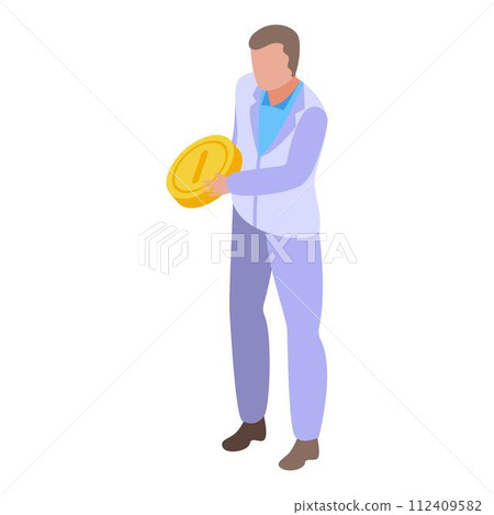 Profit shareholder icon. Isometric of profit shareholder vector icon for web design isolated on white background Profit shareholder icon. Isometric of profit shareholder vector icon for web design isolated on white background 112409582