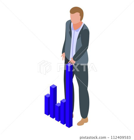 Shareholder investor icon. Isometric of shareholder investor vector icon for web design isolated on white background Shareholder investor icon. Isometric of shareholder investor vector icon for web design isolated on white background 112409583