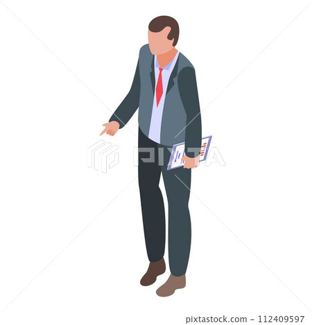 Shareholder icon. Isometric of shareholder vector icon for web design isolated on white background 112409597