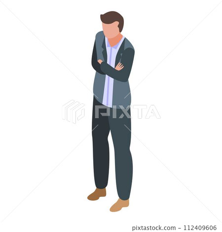 Meeting manager icon. Isometric of meeting manager vector icon for web design isolated on white background 112409606