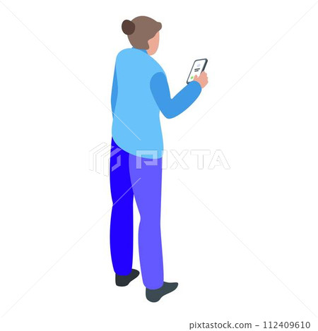 Meeting phone icon. Isometric of meeting phone vector icon for web design isolated on white background 112409610