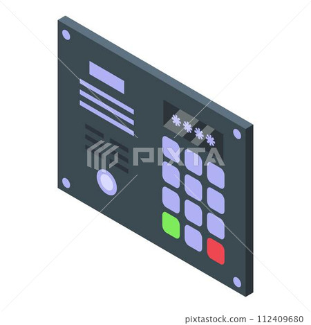 Password panel icon. Isometric of password panel vector icon for web design isolated on white background Password panel icon. Isometric of password panel vector icon for web design isolated on white background 112409680