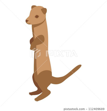 Farm mink icon. Isometric of farm mink vector icon for web design isolated on white background 112409689