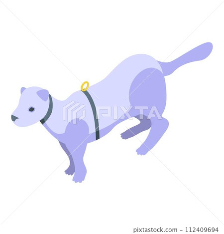Mink animal icon. Isometric of mink animal vector icon for web design isolated on white background Mink animal icon. Isometric of mink animal vector icon for web design isolated on white background 112409694
