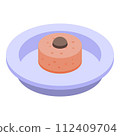 Pet cat food icon. Isometric of pet cat food vector icon for web design isolated on white background 112409704