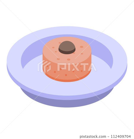 Pet cat food icon. Isometric of pet cat food vector icon for web design isolated on white background 112409704