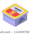 Can cat food icon. Isometric of can cat food vector icon for web design isolated on white background 112409708