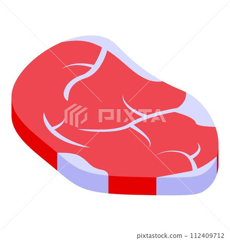 Meat for cat icon. Isometric of meat for cat vector icon for web design isolated on white background 112409712