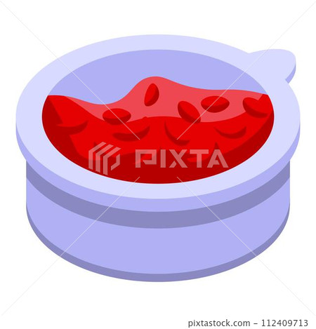 Cat dish icon. Isometric of cat dish vector icon for web design isolated on white background 112409713