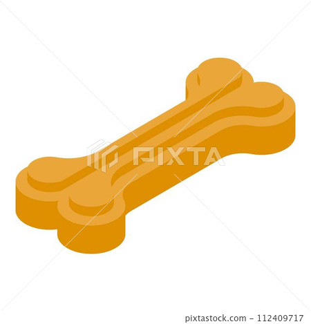Dog food bone icon. Isometric of dog food bone vector icon for web design isolated on white background 112409717