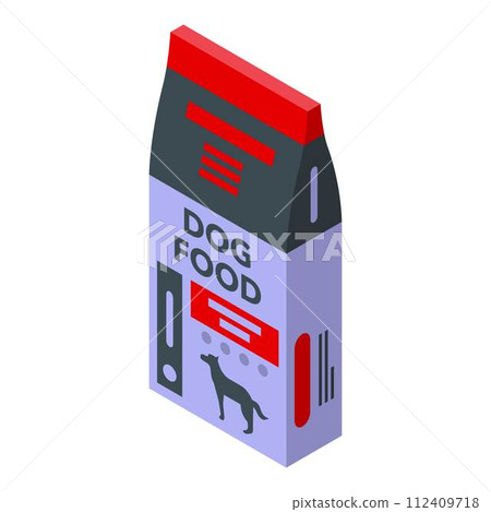 Animal dog food icon. Isometric of animal dog food vector icon for web design isolated on white background 112409718