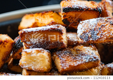 Food: Toast and fresh cream Food: Toast and fresh cream 112410113