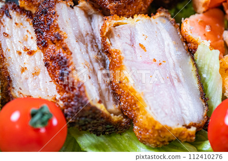 Food: Bonito cutlet and pork cutlet 112410276
