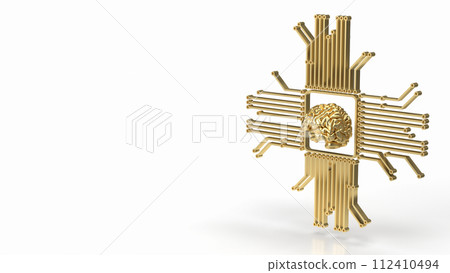 The Brain and logic for Neuroscience concept 3d rendering. 112410494