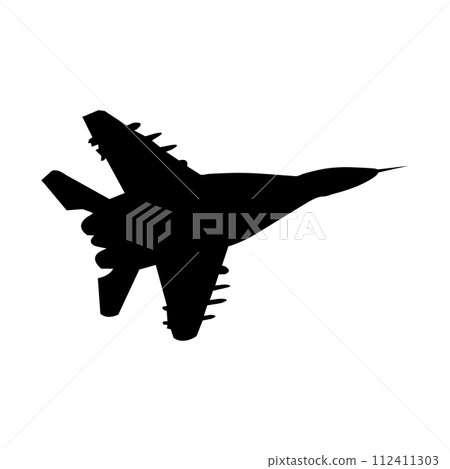 fighter plane icon vector 112411303