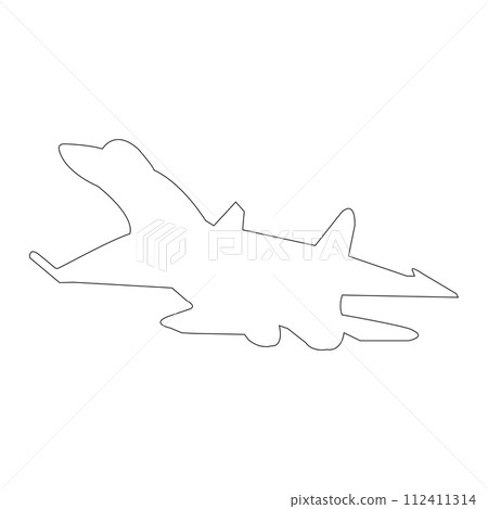 fighter plane icon vector 112411314