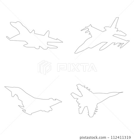 fighter plane icon vector fighter plane icon vector 112411319