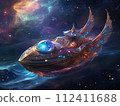 太空船在太空中飛行 112411688
