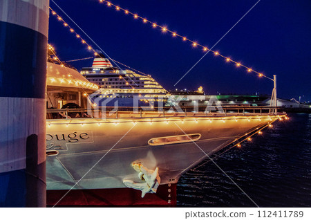 passenger ship moored at the port passenger ship moored at the port 112411789