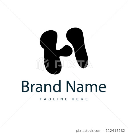 Alphabet letter h initial logo design simple product brand template 112413282