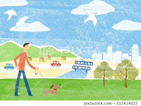 Families playing in the park 112414025