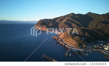 Izu Peninsula, Izu Fishing Port, Toi, January evening Izu Peninsula, Izu Fishing Port, Toi, January evening 112414315