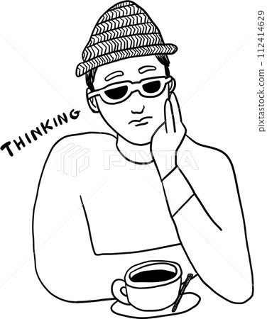 Man drinking coffee Man drinking coffee 112414629