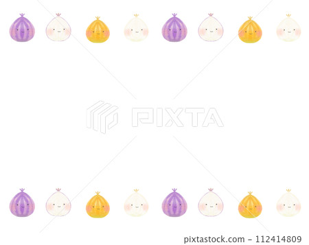Cute onion frame illustration frame Cute onion frame illustration frame 112414809