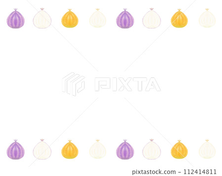 Cute onion frame illustration frame Cute onion frame illustration frame 112414811