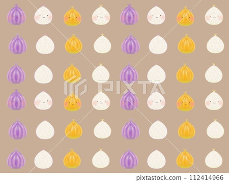 可愛的洋蔥插畫背景桌布 112414966