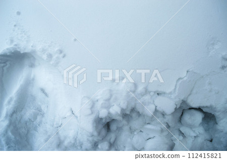 Empty wood flooring on blurred winter background. Empty space for Your object. backdrop, snow. Empty wood flooring on blurred winter background. Empty space for Your object. backdrop, snow. 112415821