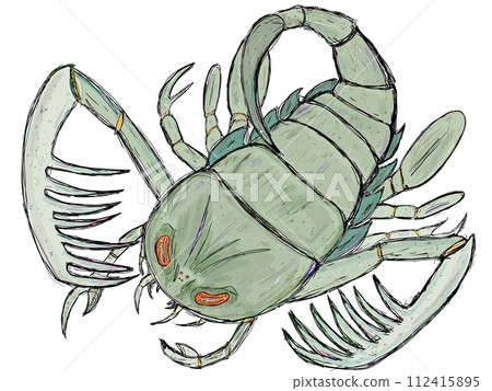 Illustration of sea scorpion 112415895