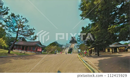 Peaceful scenery of the park picture 112415929