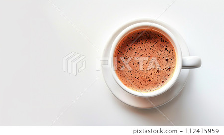 從頂部看到的咖啡杯 從頂部看到的咖啡杯 112415959