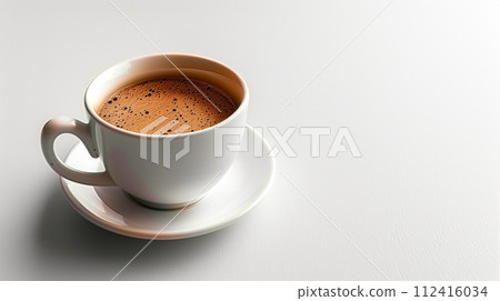 白色背景上的咖啡杯 112416034