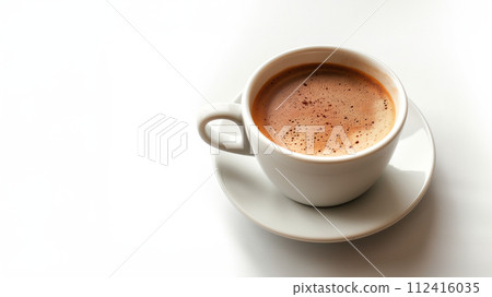 白色背景上的咖啡杯 白色背景上的咖啡杯 112416035