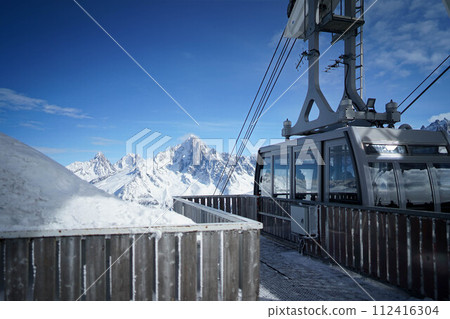 mont blanc cable car mont blanc cable car 112416304