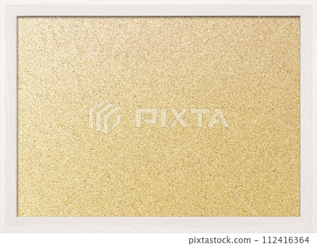 Background image of a fine corkboard with a white border in a wooden frame 112416364