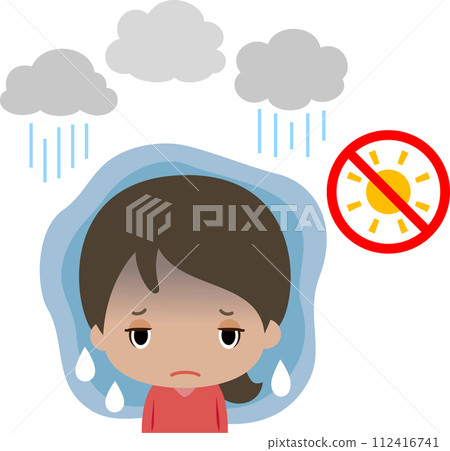 一名因日照時間短而變得憂鬱的女性 112416741
