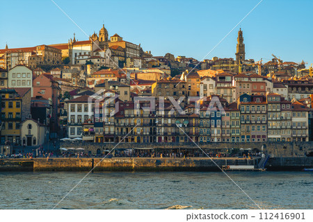 Scenery of Ribeira Square at Porto by Douro River, Portugal Scenery of Ribeira Square at Porto by Douro River, Portugal 112416901