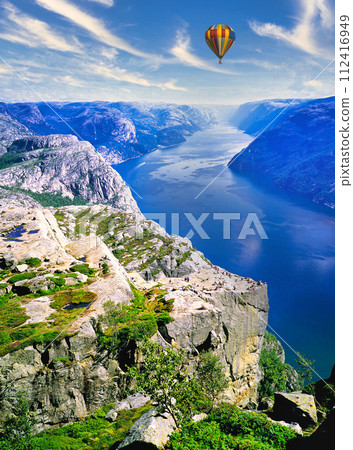 Beautiful cliffs of Lysefjord Beautiful cliffs of Lysefjord 112416949