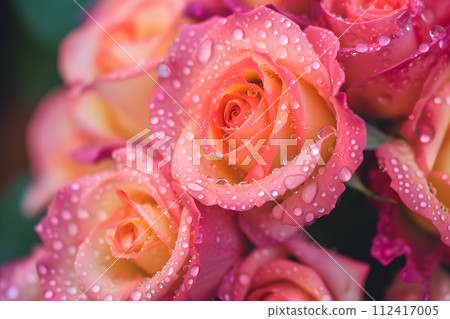 Nature's Jewels: Rose Petals Bedazzled with Dewdrops Nature's Jewels: Rose Petals Bedazzled with Dewdrops 112417005