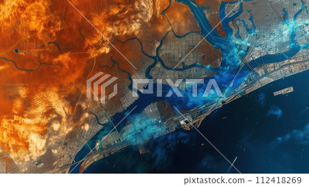abstract background city view from above 112418269