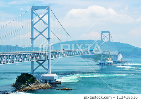 Tokushima Prefecture Blue Sky Naruto Kaikyo Bridge 112418516