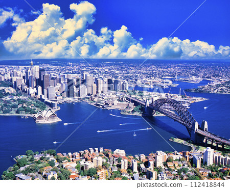美麗的雪梨港鳥瞰圖 112418844