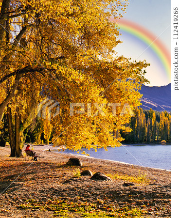 紐西蘭美麗的秋景 112419266